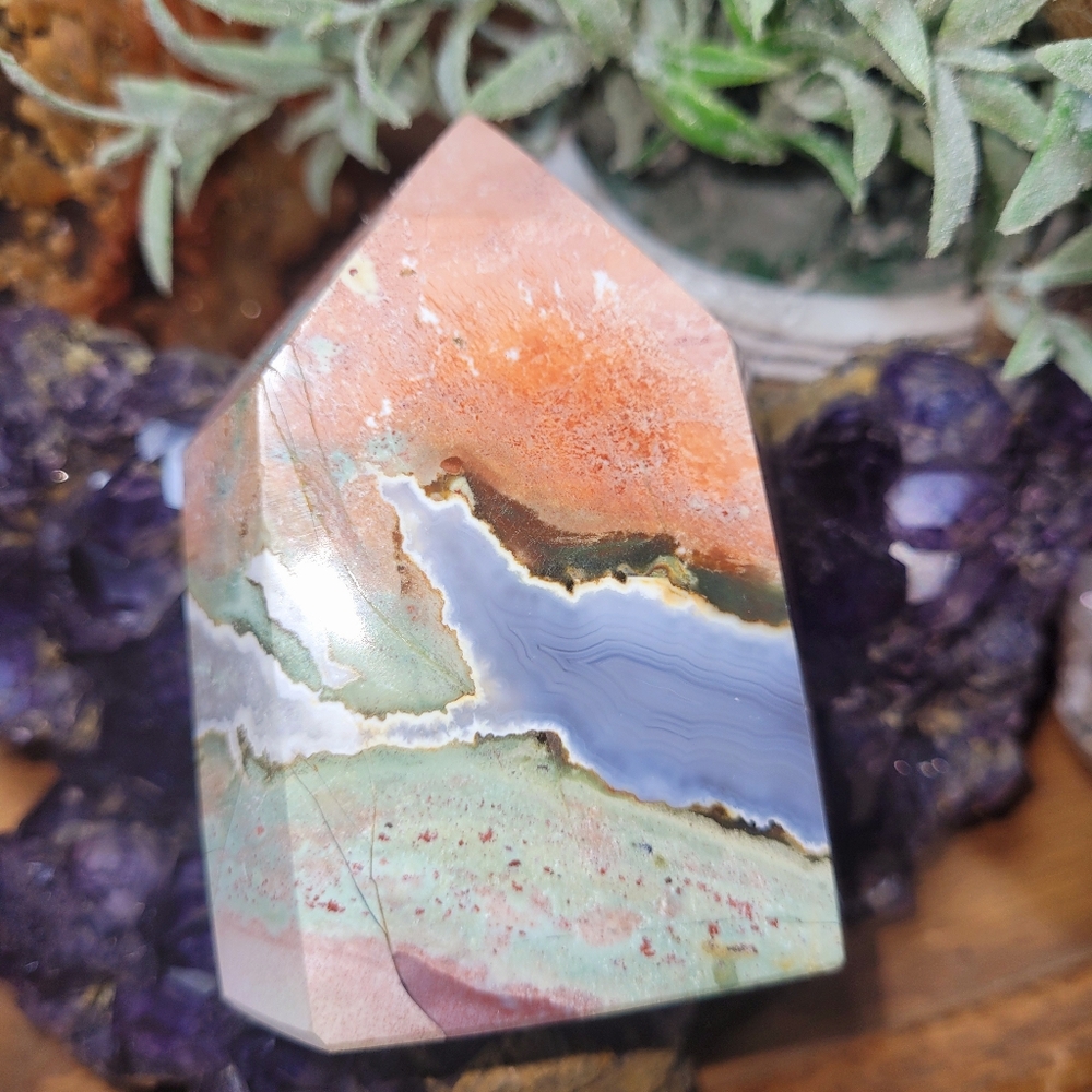 Beautiful Tiffany Stone Tower 3"x2"
